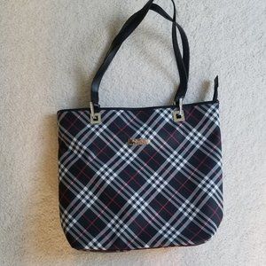 Burberry pattern zipper bag